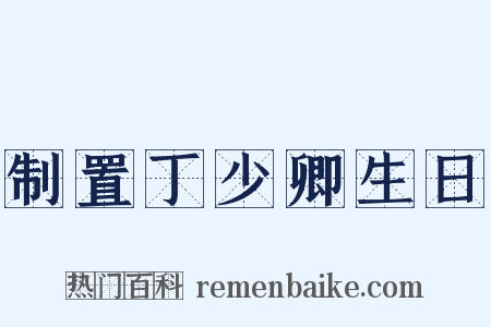 制置丁少卿生日是什么意思的图片